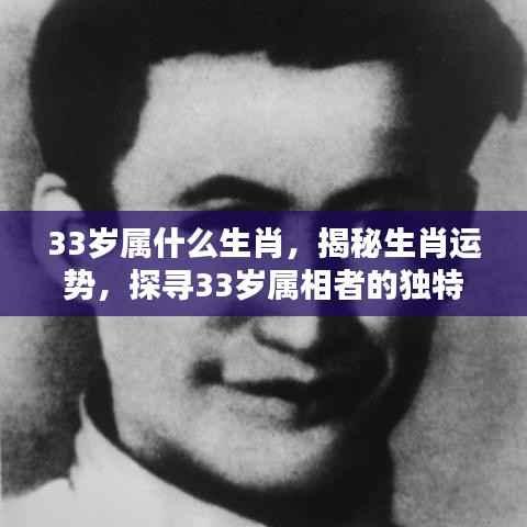 揭秘生肖运势,探寻33岁属相者的独特魅力与机遇,揭秘生肖属相运势解析
