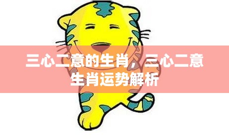三心二意生肖运势解析,探索生肖性格与运势关联