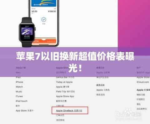 苹果7以旧换新超值价格表曝光!